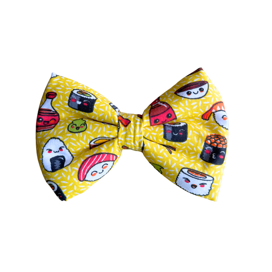 California Roll Dog Collar Bow Tie