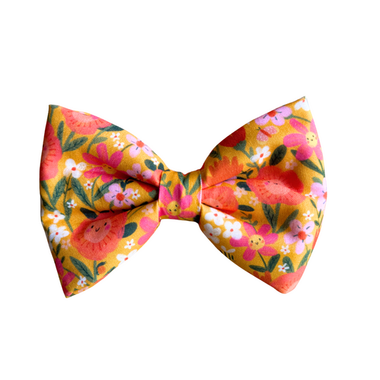 Garden Bloom Dog Collar Bow Tie