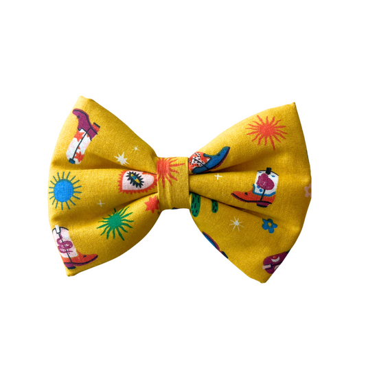 Sunset Rodeo Dog Collar Bow Tie