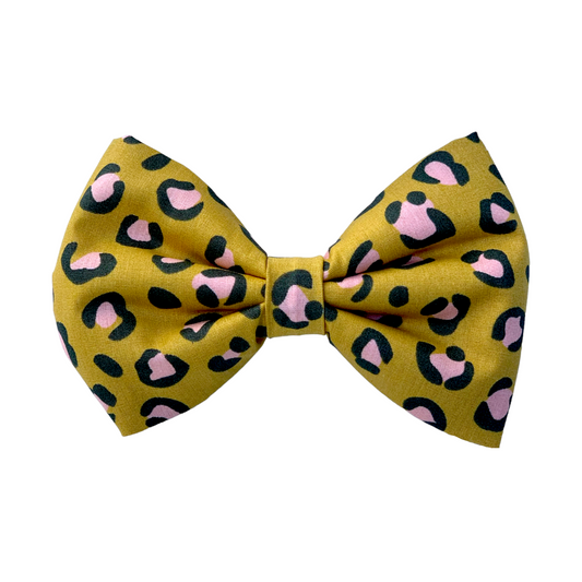 Cute Animal Print Dog Collar Bow Tie