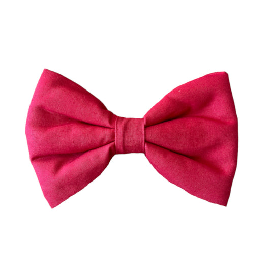 Bright Red Dog Collar Bow Tie