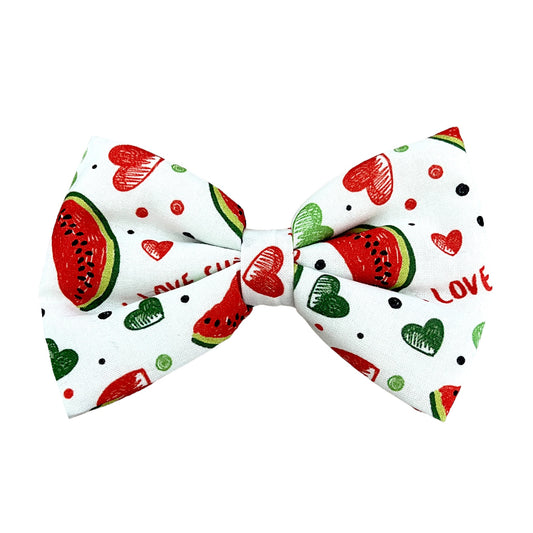 Cute Watermelon Prints Dog Collar Bow Tie - Summer Edition