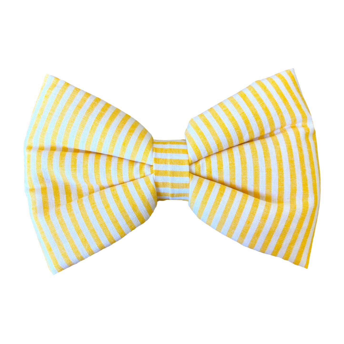 Yellow Striped Classic Dog Collar Bow Tie - Summer Edition