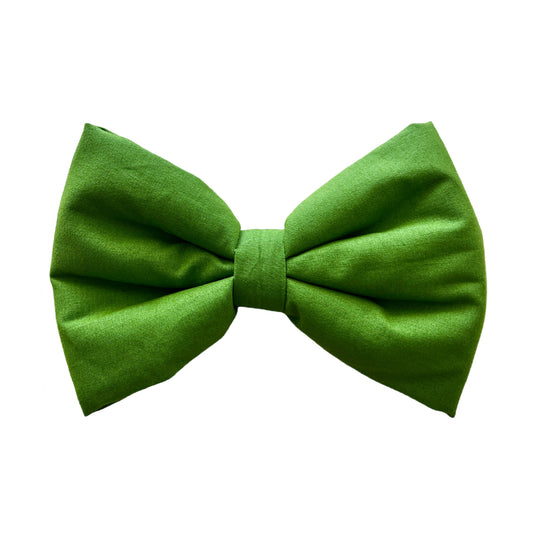 Vibrant Bright Green Dog Collar Bow Tie